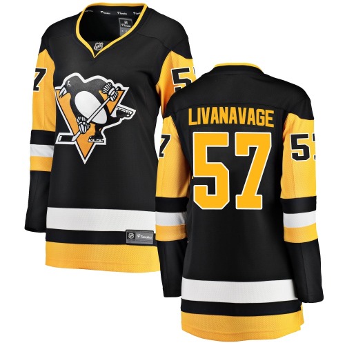 Jake Livanavage Pittsburgh Penguins Fanatics Branded Women's Breakaway Home Jersey (Black)