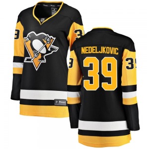 Alex Nedeljkovic Pittsburgh Penguins Fanatics Branded Women's Breakaway Home Jersey (Black)