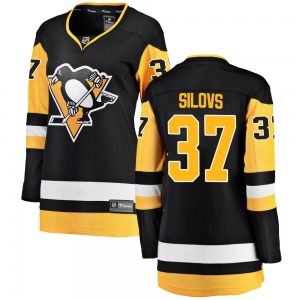 Arturs Silovs Pittsburgh Penguins Fanatics Branded Women's Breakaway Home Jersey (Black)