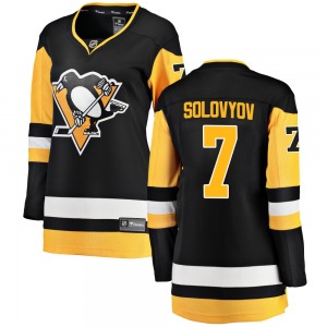 Ilya Solovyov Pittsburgh Penguins Fanatics Branded Women's Breakaway Home Jersey (Black)