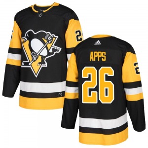 Syl Apps Pittsburgh Penguins Adidas Authentic Home Jersey (Black)