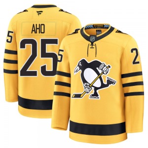 Sebastian Aho Pittsburgh Penguins Fanatics Youth Premium Alternate 2025 Jersey (Gold)