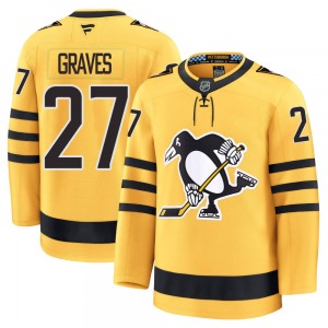 Ryan Graves Pittsburgh Penguins Fanatics Youth Premium Alternate 2025 Jersey (Gold)