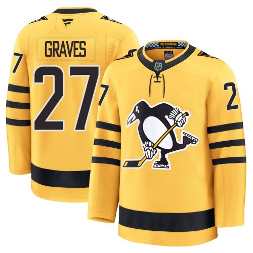 Ryan Graves Pittsburgh Penguins Fanatics Youth Premium Alternate 2025 Jersey (Gold)
