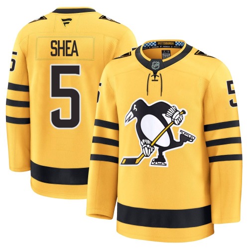 Ryan Shea Pittsburgh Penguins Fanatics Youth Premium Alternate 2025 Jersey (Gold)