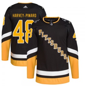 Rafael Harvey-Pinard Pittsburgh Penguins Adidas Authentic 2021/22 Alternate Primegreen Pro Player Jersey (Black)