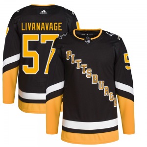Jake Livanavage Pittsburgh Penguins Adidas Authentic 2021/22 Alternate Primegreen Pro Player Jersey (Black)