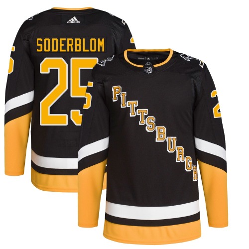 Elmer Soderblom Pittsburgh Penguins Adidas Authentic 2021/22 Alternate Primegreen Pro Player Jersey (Black)