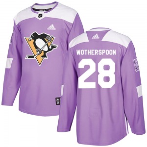 Parker Wotherspoon Pittsburgh Penguins Adidas Youth Authentic Fights Cancer Practice Jersey (Purple)