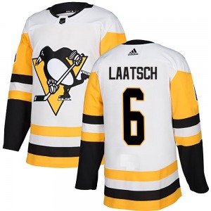 Daniel Laatsch Pittsburgh Penguins Adidas Authentic Away Jersey (White)