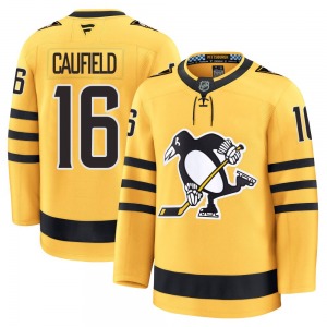 Jay Caufield Pittsburgh Penguins Fanatics Premium Alternate 2025 Jersey (Gold)