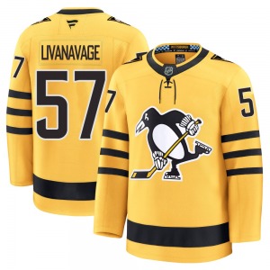 Jake Livanavage Pittsburgh Penguins Fanatics Premium Alternate 2025 Jersey (Gold)
