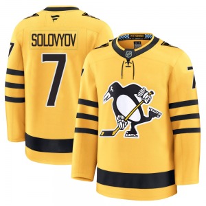 Ilya Solovyov Pittsburgh Penguins Fanatics Premium Alternate 2025 Jersey (Gold)