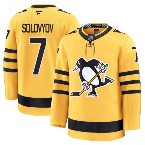 Ilya Solovyov Pittsburgh Penguins Fanatics Premium Alternate 2025 Jersey (Gold)