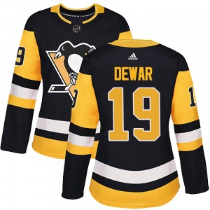 Connor Dewar Pittsburgh Penguins Adidas Women's Authentic Home Jersey (Black)