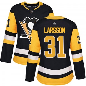 Filip Larsson Pittsburgh Penguins Adidas Women's Authentic Home Jersey (Black)