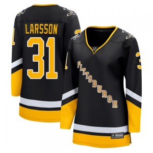Filip Larsson Pittsburgh Penguins Fanatics Branded Women's Premier 2021/22 Alternate Breakaway Player Jersey (Black)
