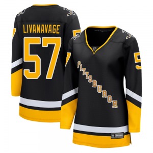 Jake Livanavage Pittsburgh Penguins Fanatics Branded Women's Premier 2021/22 Alternate Breakaway Player Jersey (Black)