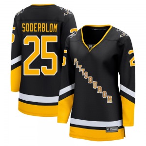 Elmer Soderblom Pittsburgh Penguins Fanatics Branded Women's Premier 2021/22 Alternate Breakaway Player Jersey (Black)