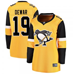 Connor Dewar Pittsburgh Penguins Fanatics Branded Women's Breakaway Alternate Jersey (Gold)