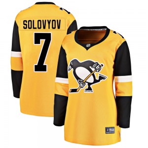 Ilya Solovyov Pittsburgh Penguins Fanatics Branded Women's Breakaway Alternate Jersey (Gold)